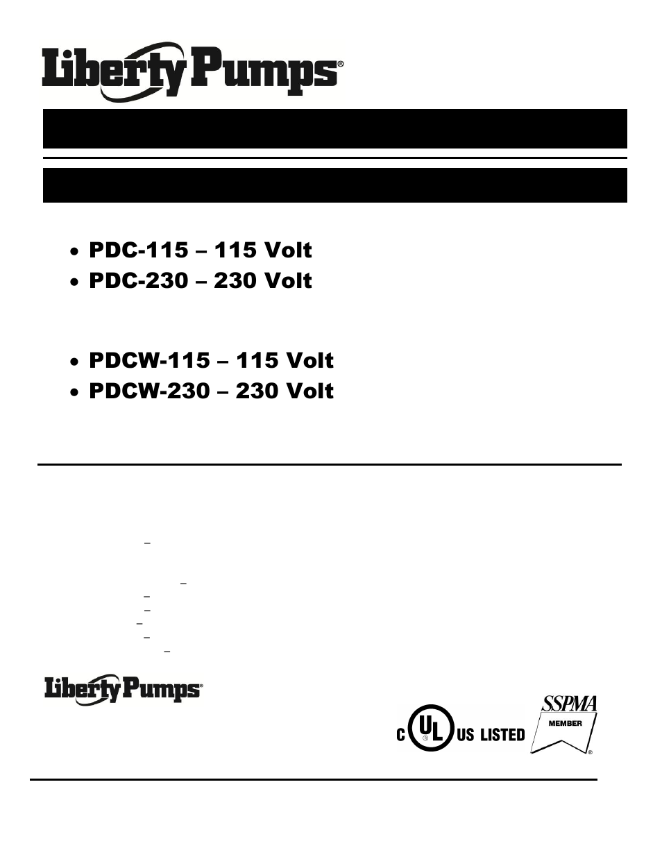 Liberty Pumps PDC-Series User Manual | 20 pages