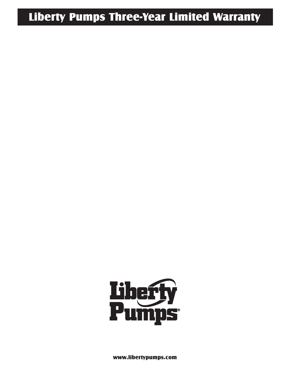 Liberty pumps three-year limited warranty | Liberty Pumps AE-Series User Manual | Page 12 / 12