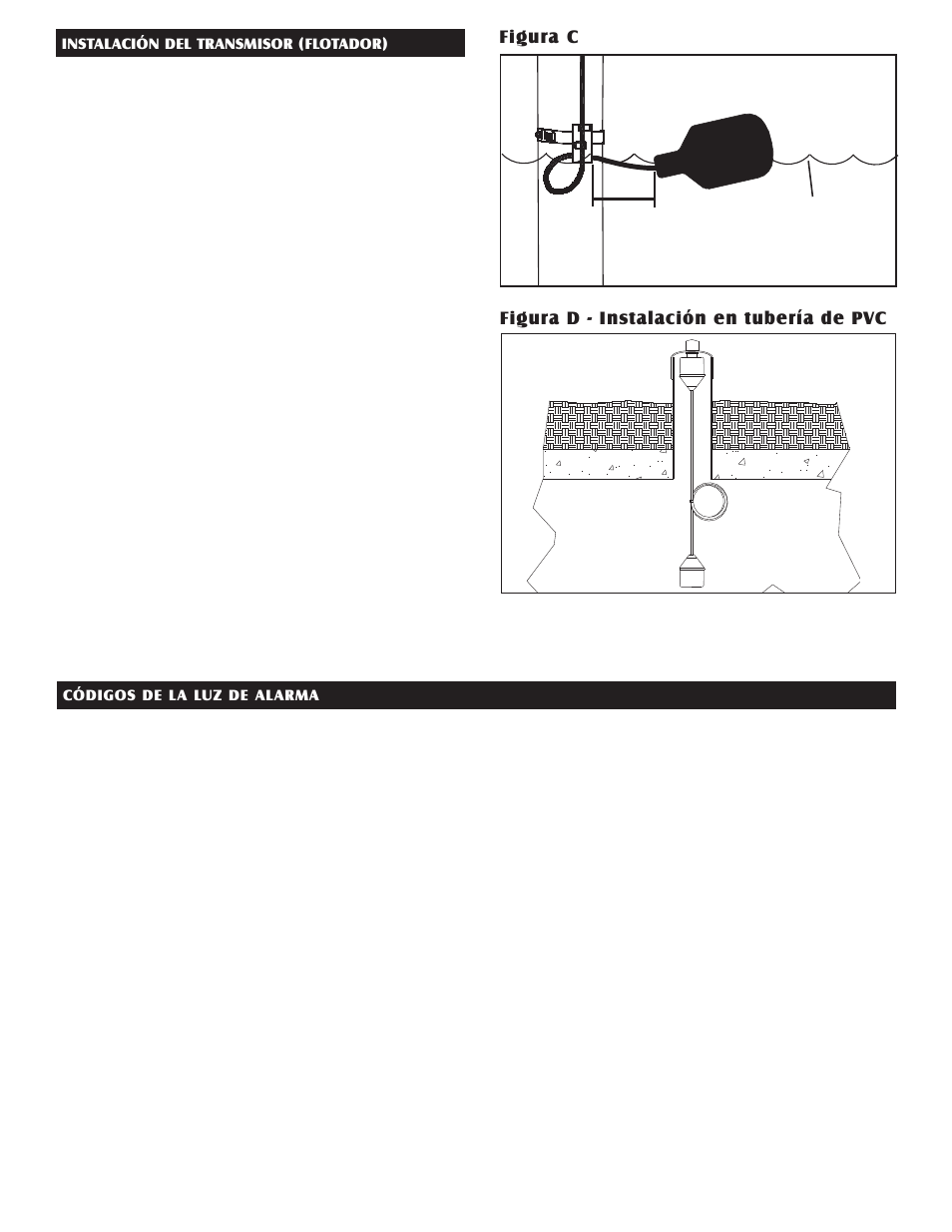 Figura d - instalación en tubería de pvc figura c | Liberty Pumps ALM-2R User Manual | Page 7 / 12
