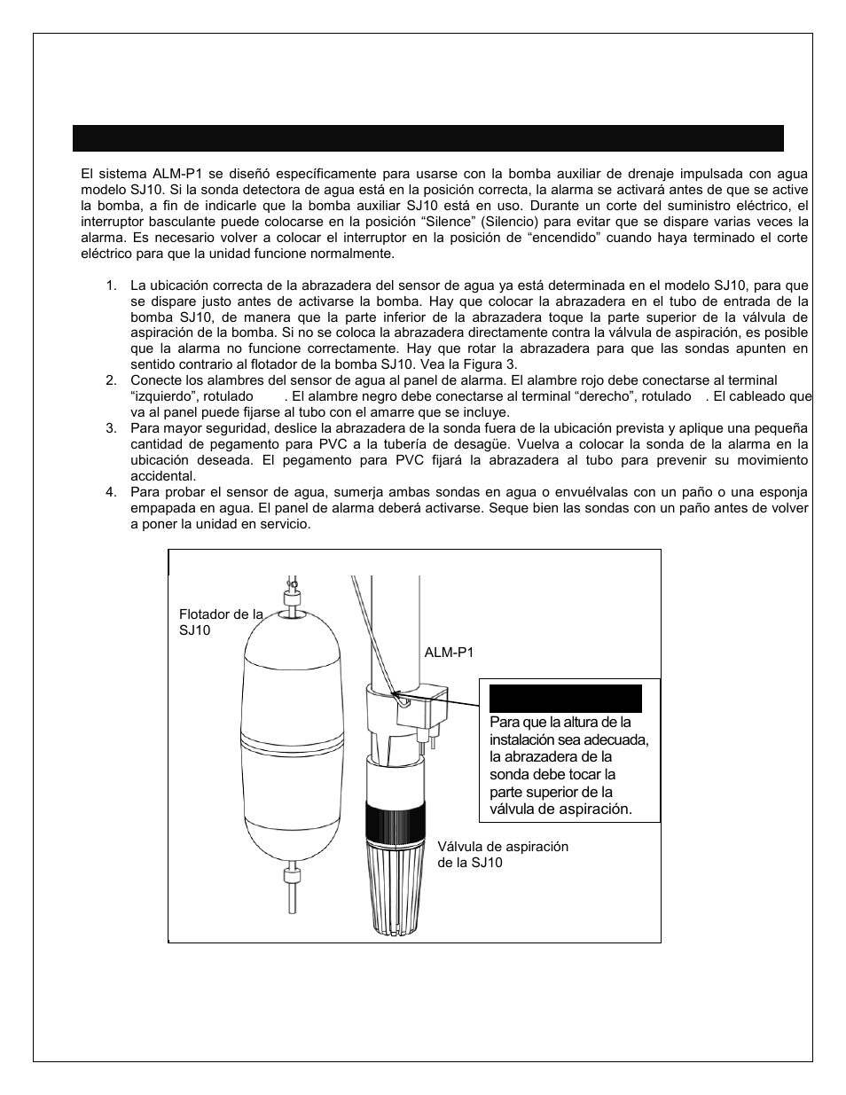 Importante | Liberty Pumps ALM-P1 User Manual | Page 6 / 12