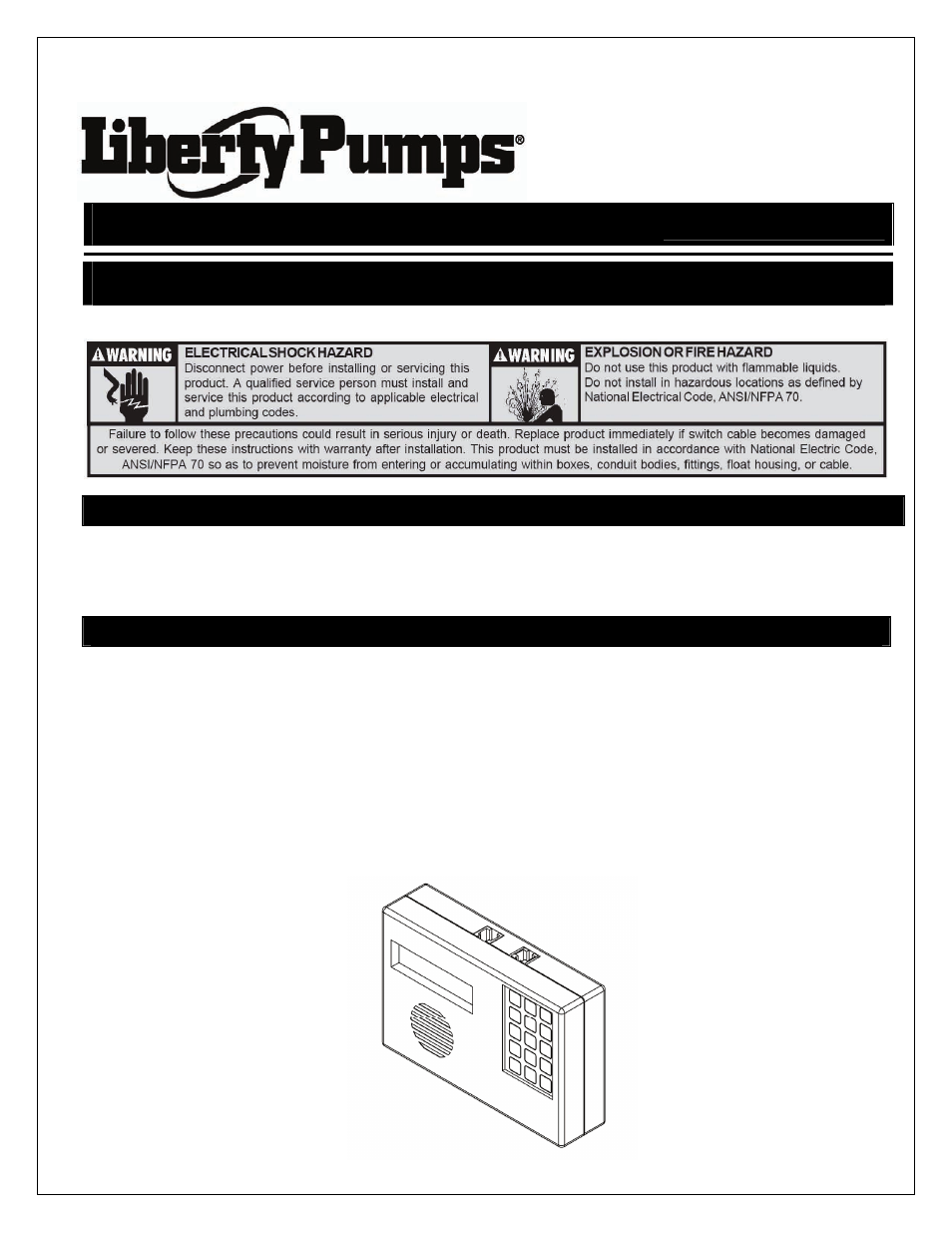 Liberty Pumps ADC-1 User Manual | 12 pages