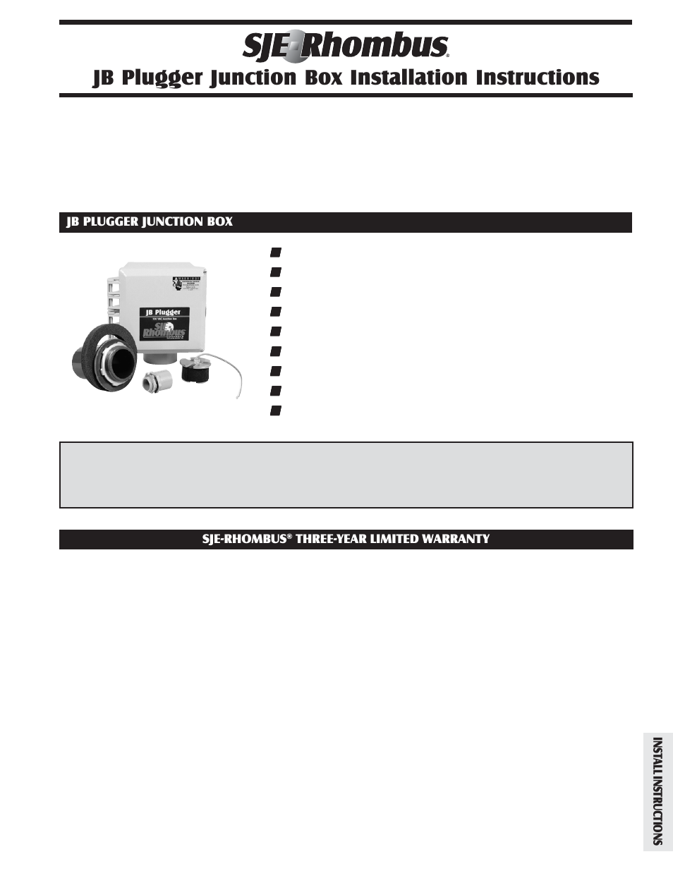 Liberty Pumps JB120/230 User Manual | 2 pages