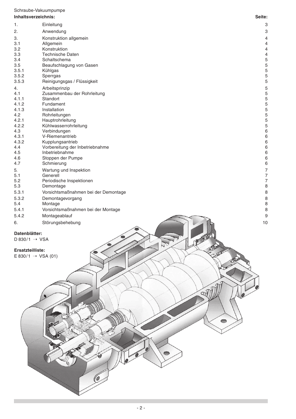 Elmo Rietschle S-VSA User Manual | Page 2 / 68
