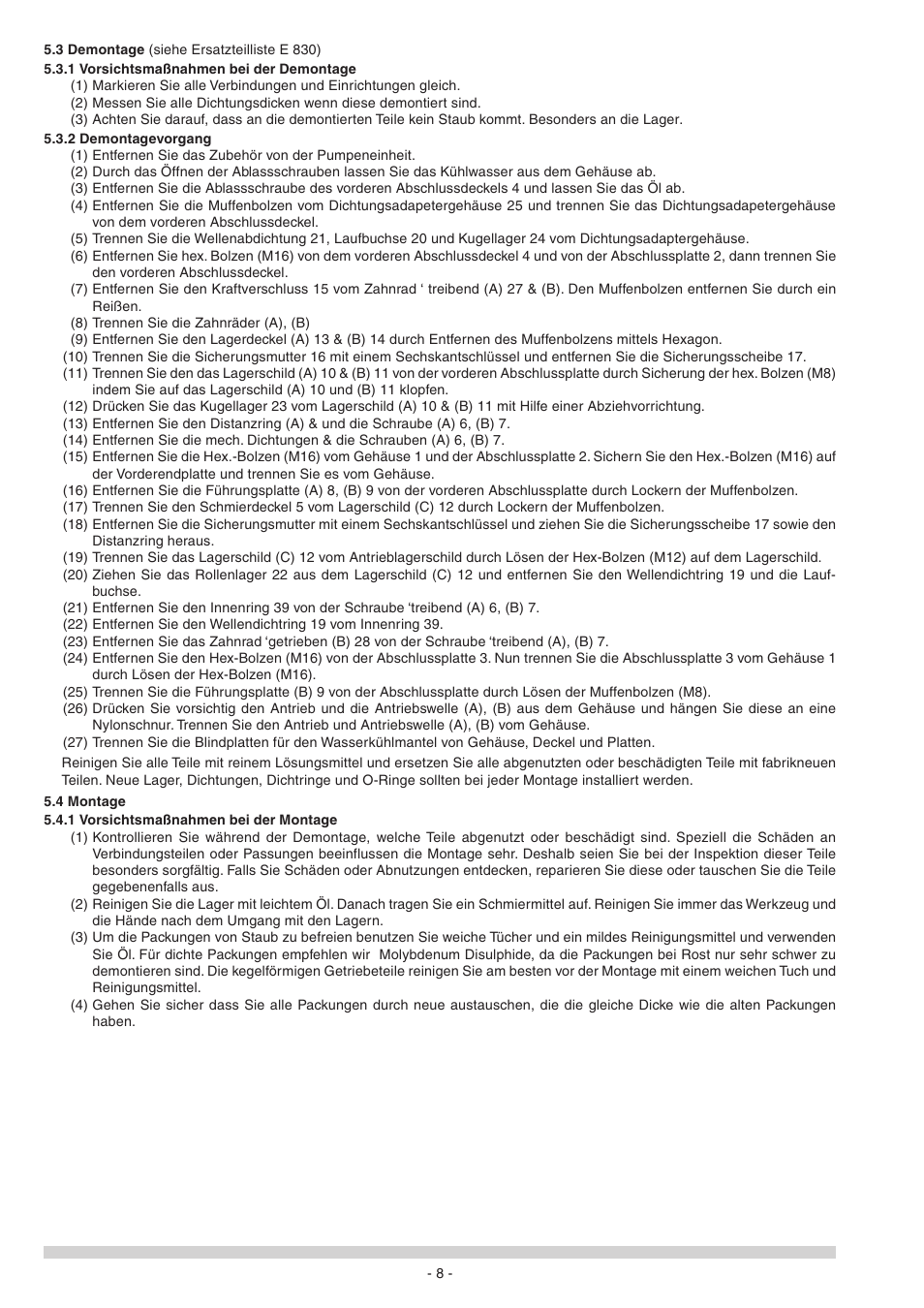 Elmo Rietschle S-VSA User Manual | Page 8 / 68