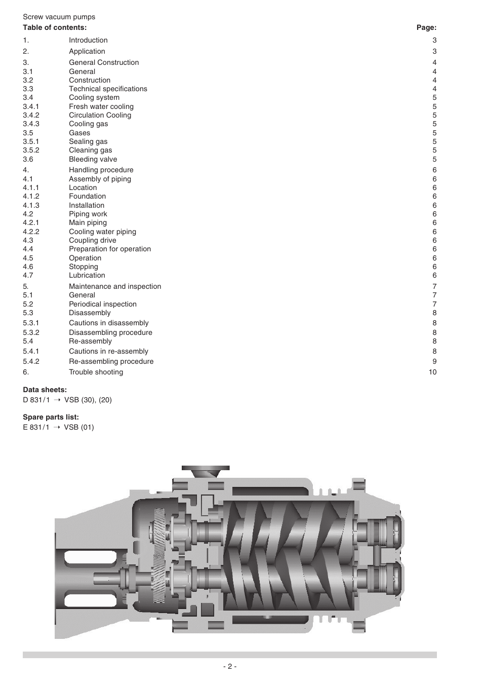 Elmo Rietschle S-VSB User Manual | Page 2 / 12