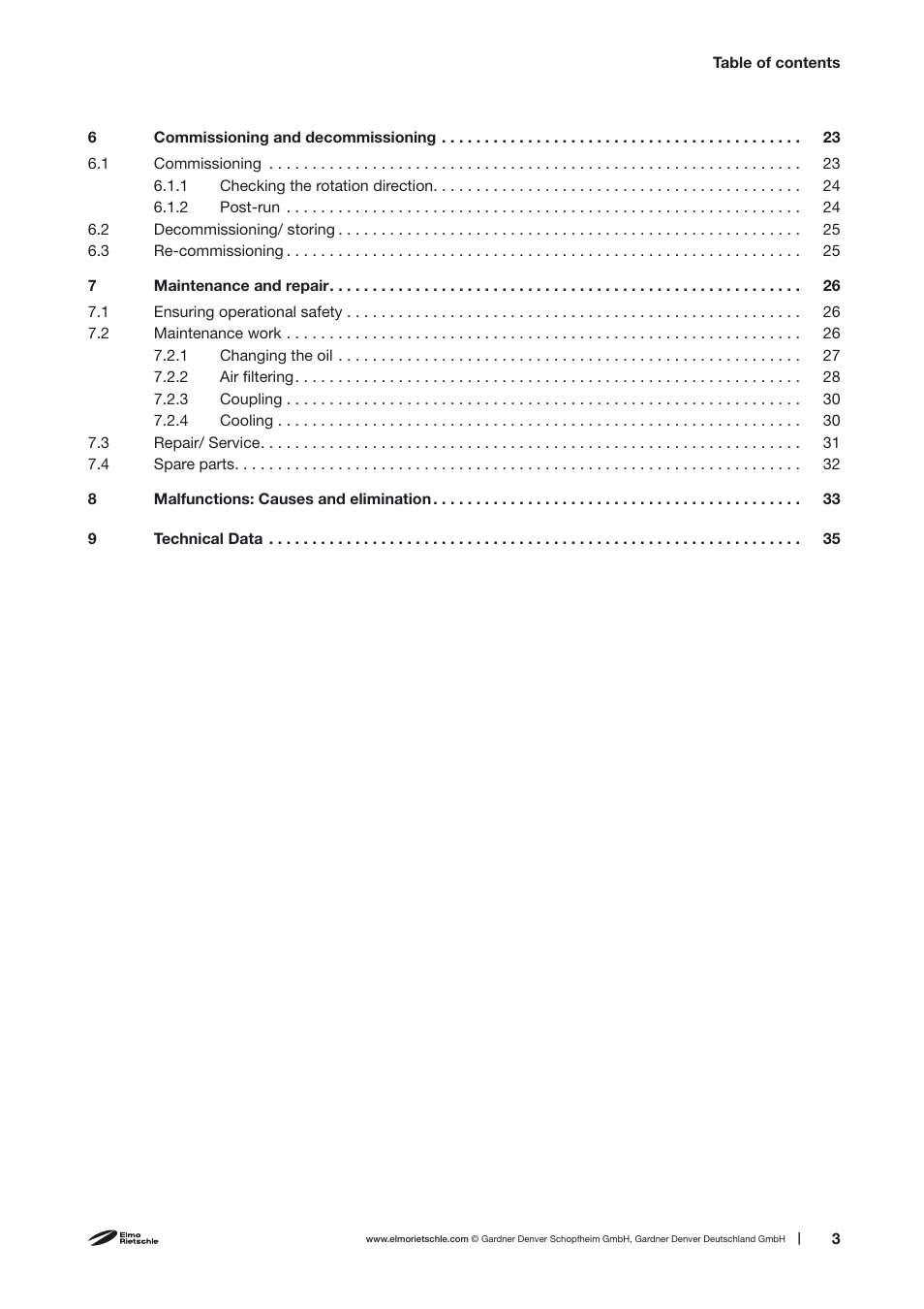 Elmo Rietschle S-VSI 300(44) User Manual | Page 3 / 36