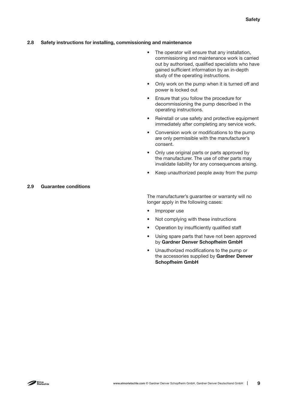 Elmo Rietschle S-VSI 300(44) User Manual | Page 9 / 36