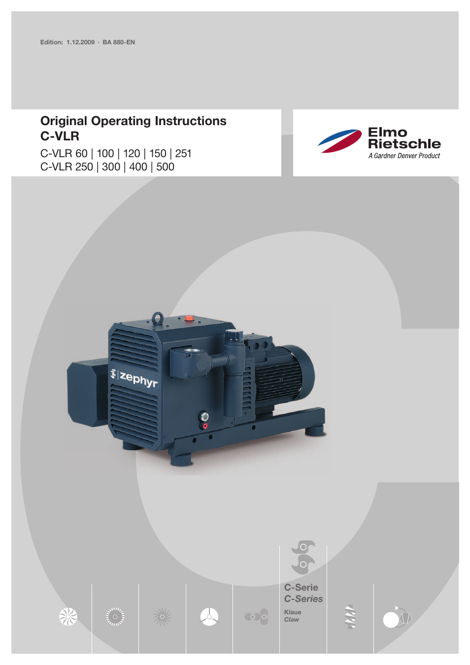 Elmo Rietschle C-VLR 250/300/400/500 User Manual | 34 pages
