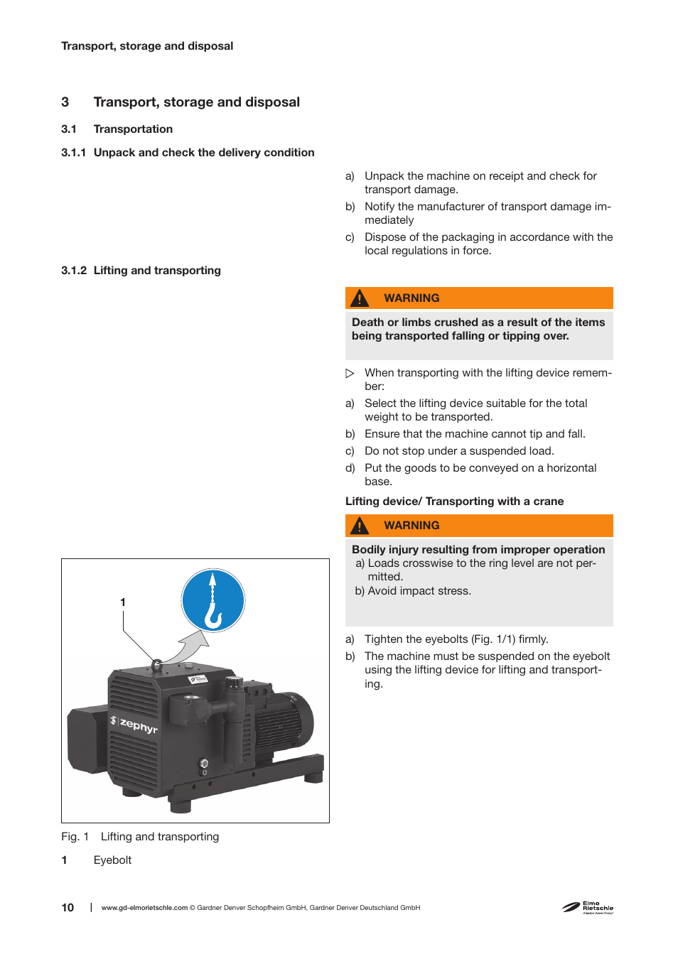 Elmo Rietschle C-VLR 250/300/400/500 User Manual | Page 10 / 34