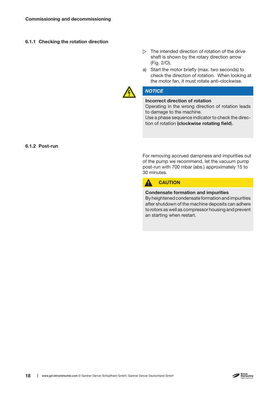 Elmo Rietschle C-VLR 301 User Manual | Page 18 / 30
