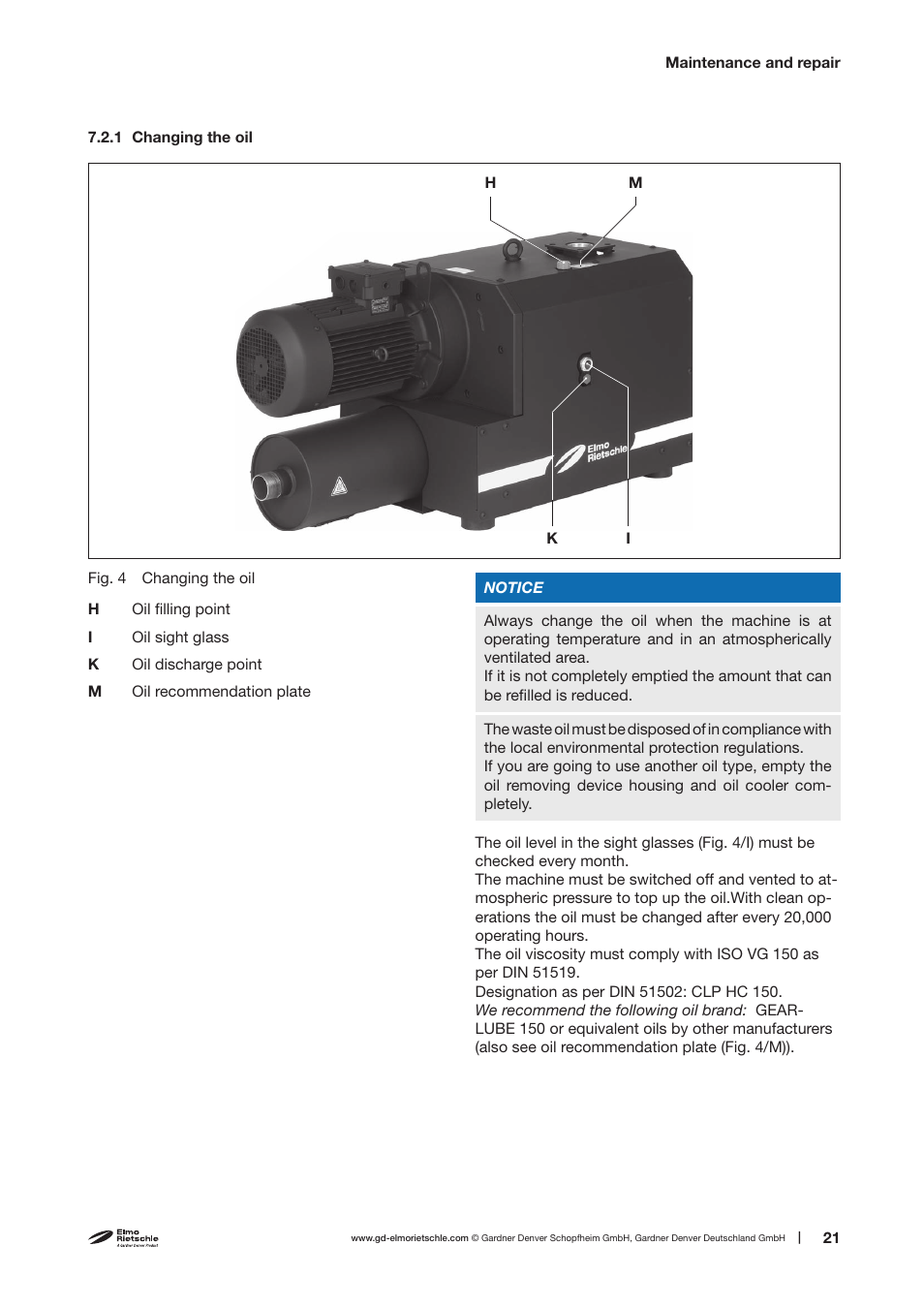 Elmo Rietschle C-VLR 301 User Manual | Page 21 / 30