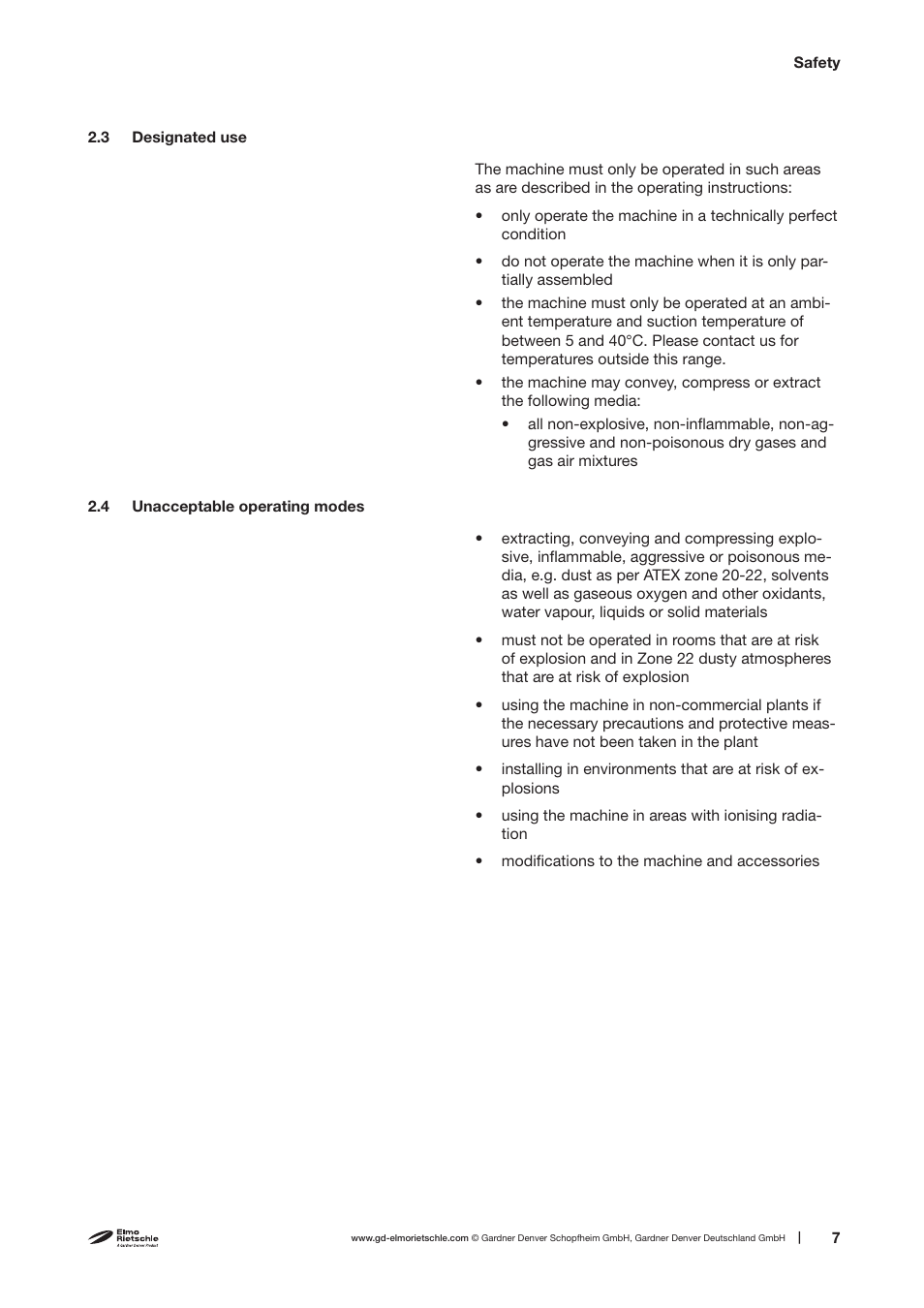 Elmo Rietschle C-VLR 301 User Manual | Page 7 / 30