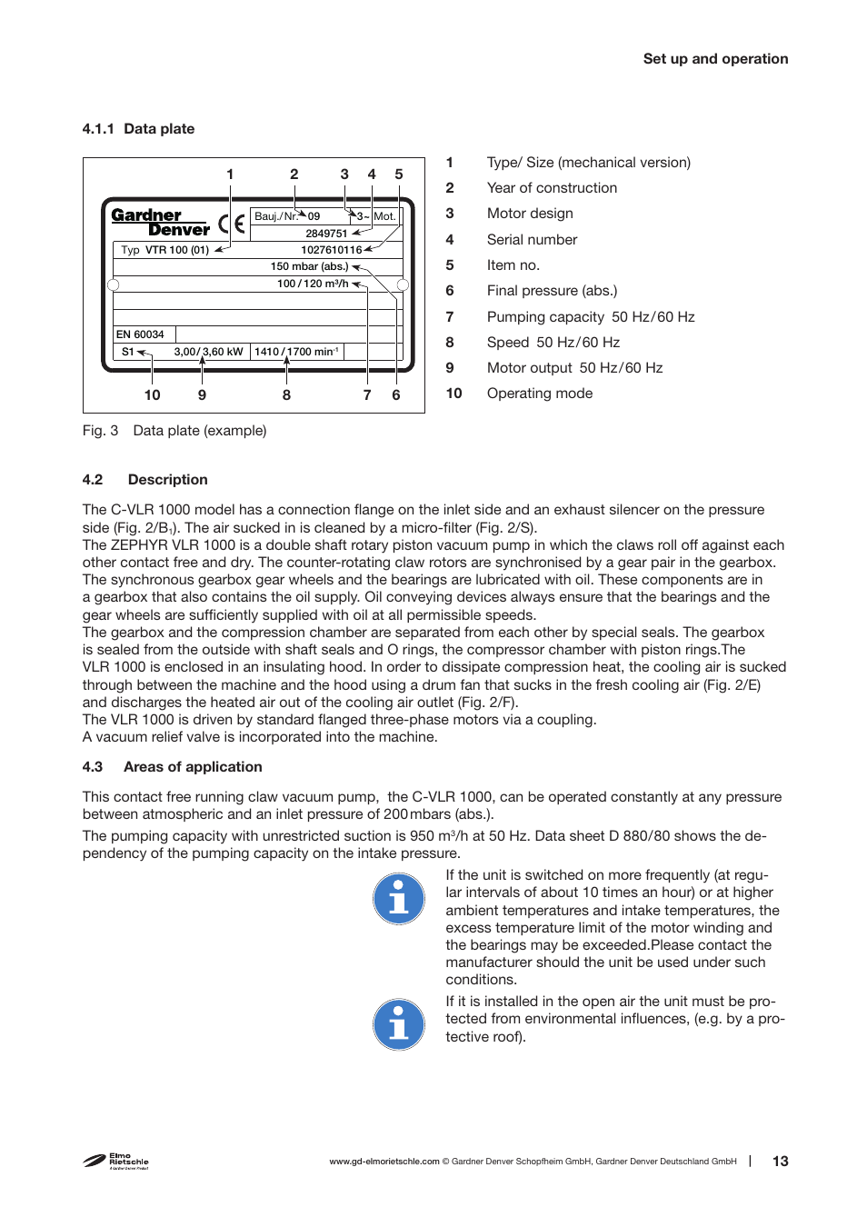 Elmo Rietschle C-VLR 1000 User Manual | Page 13 / 28