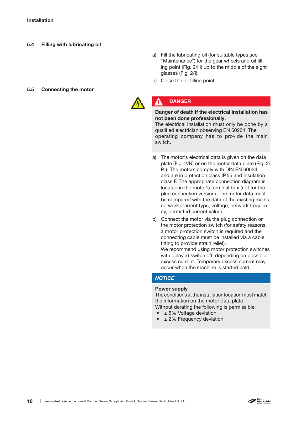 Elmo Rietschle C-VLR 1000 User Manual | Page 16 / 28