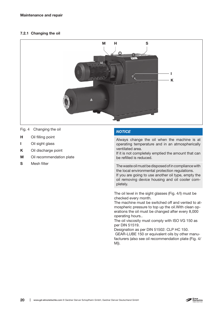 Elmo Rietschle C-VLR 1000 User Manual | Page 20 / 28
