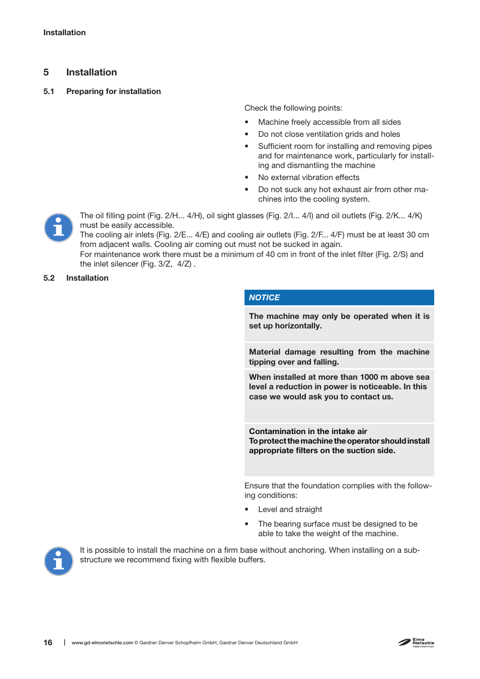 Elmo Rietschle C-DLR 60/100/120/150/250/300/400/500 User Manual | Page 16 / 34