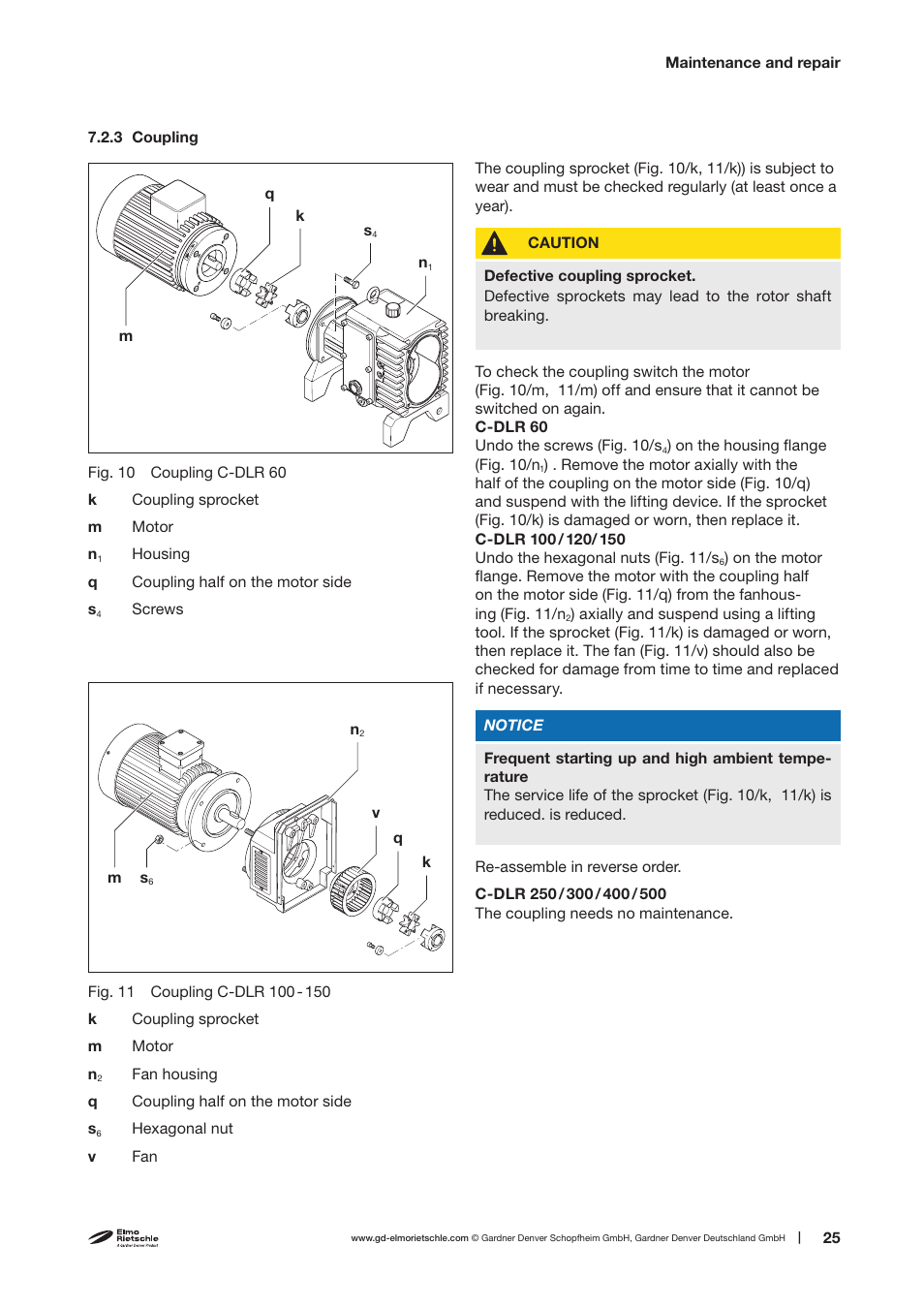 Elmo Rietschle C-DLR 60/100/120/150/250/300/400/500 User Manual | Page 25 / 34