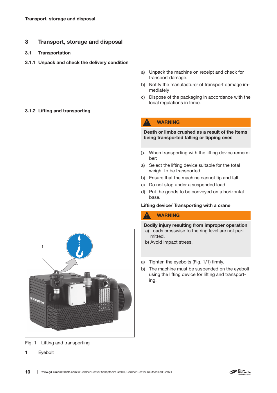 Elmo Rietschle C-KLR 80/140 User Manual | Page 10 / 30