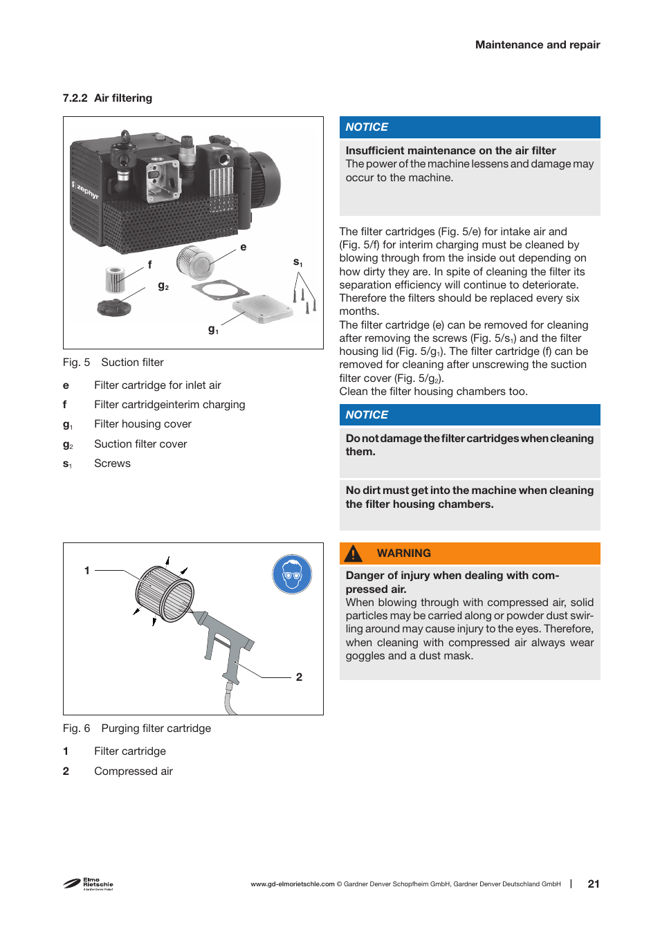 Elmo Rietschle C-KLR 80/140 User Manual | Page 21 / 30