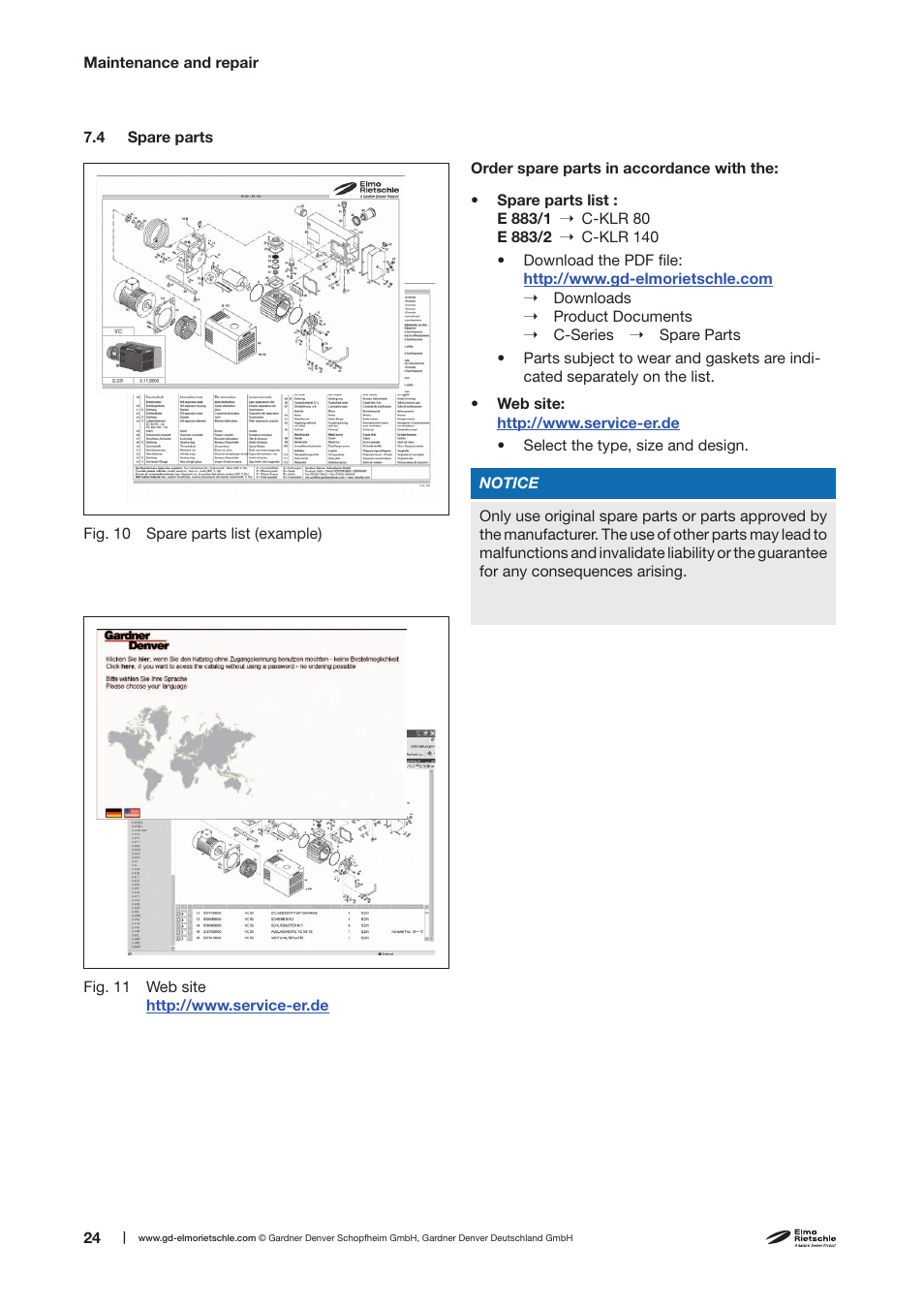 Elmo Rietschle C-KLR 80/140 User Manual | Page 24 / 30