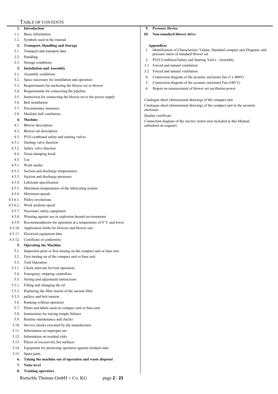 Elmo Rietschle R-WPB User Manual | Page 2 / 23