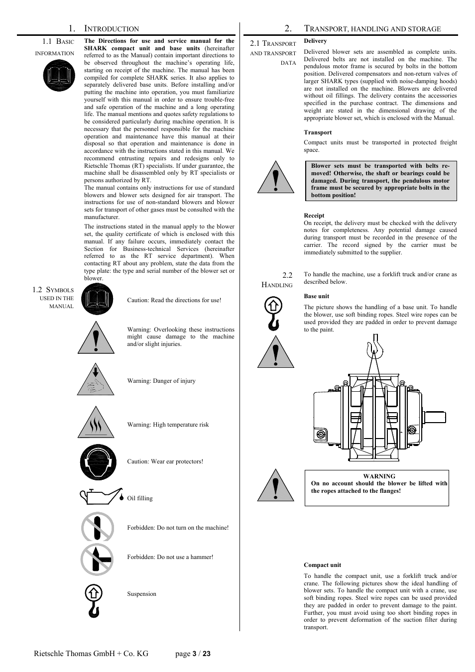 Elmo Rietschle R-WPB User Manual | Page 3 / 23