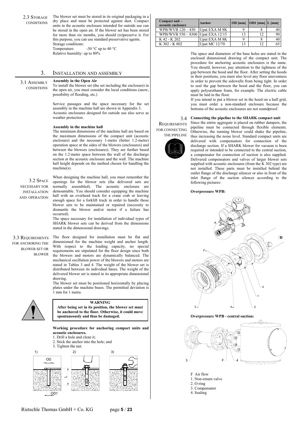 Rietschle thomas gmbh + co. kg page | Elmo Rietschle R-WPB User Manual | Page 5 / 23