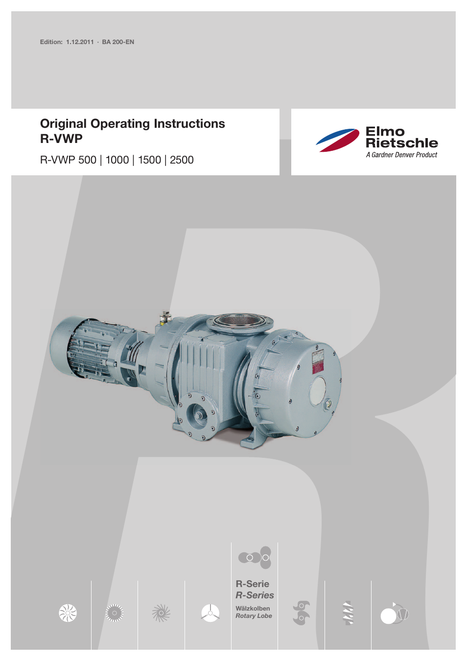 Elmo Rietschle R-VWP 500/1000/1500/2500 User Manual | 38 pages