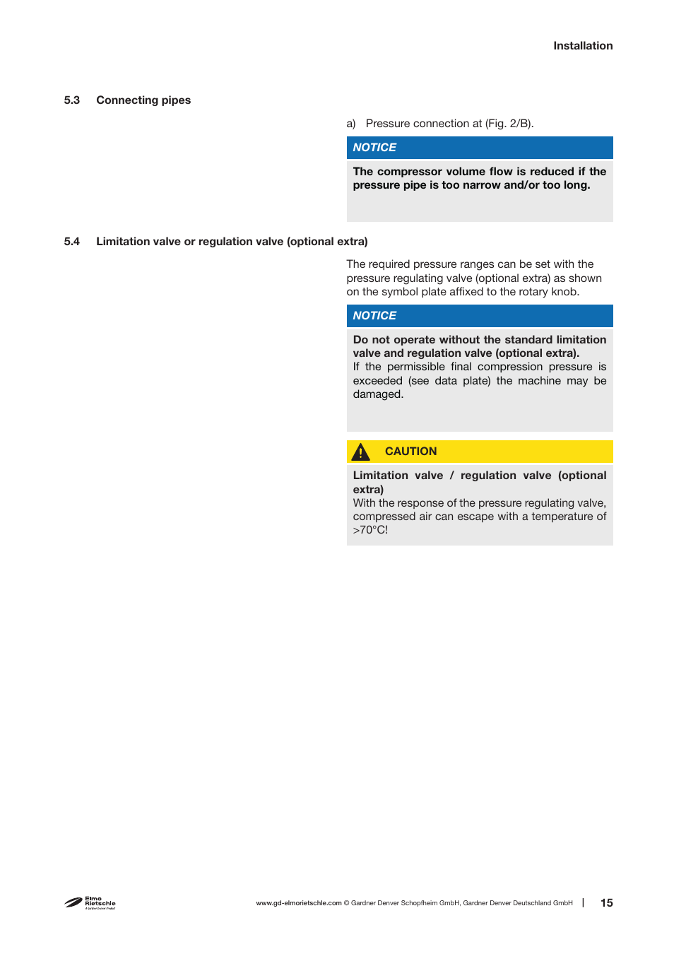 Elmo Rietschle V-DTE 3/6/8/10 User Manual | Page 15 / 28