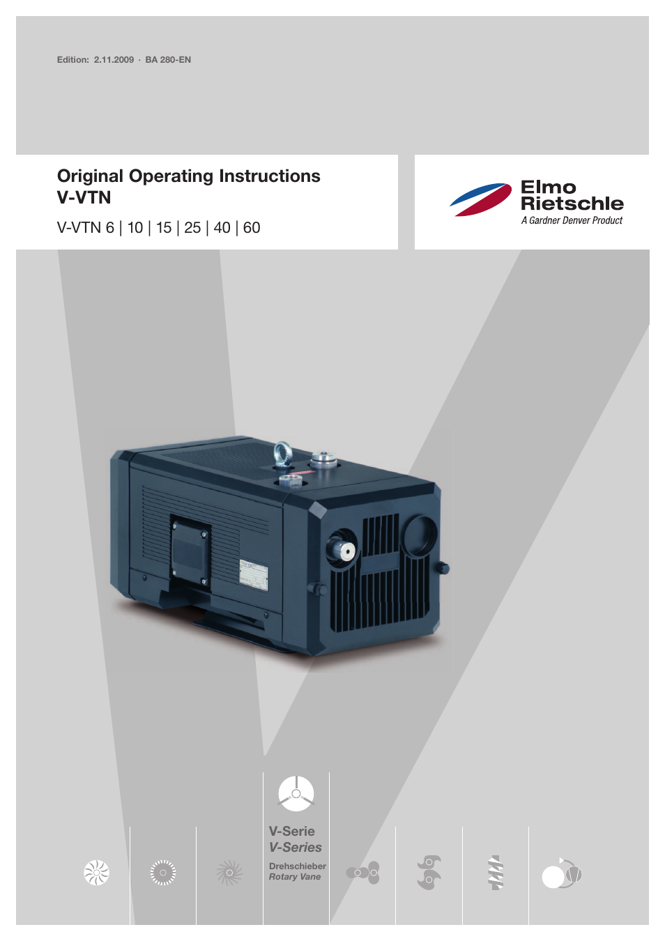 Elmo Rietschle V-VTN 6/10/15/25/40/60 User Manual | 30 pages