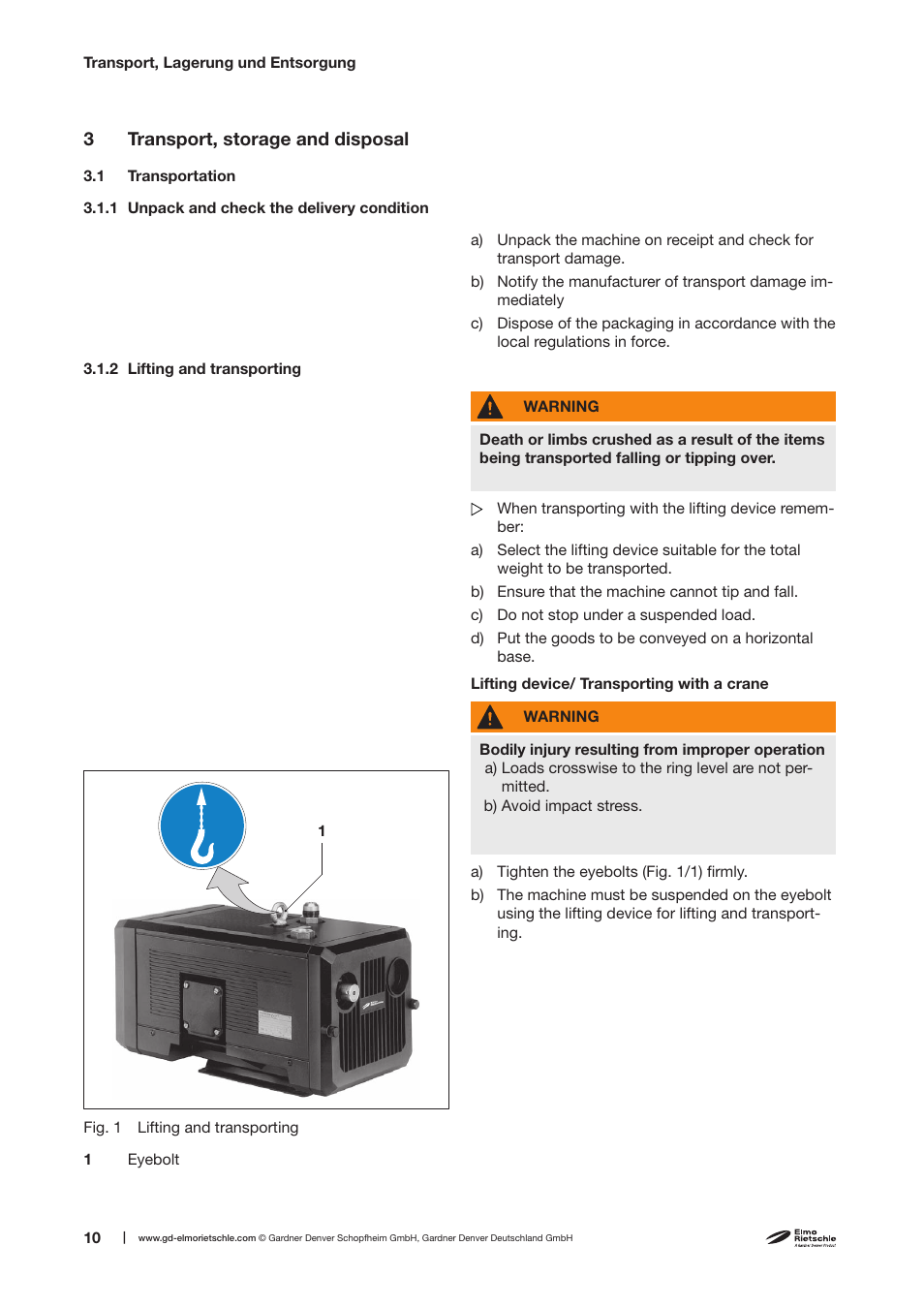 Elmo Rietschle V-VTN 6/10/15/25/40/60 User Manual | Page 10 / 30