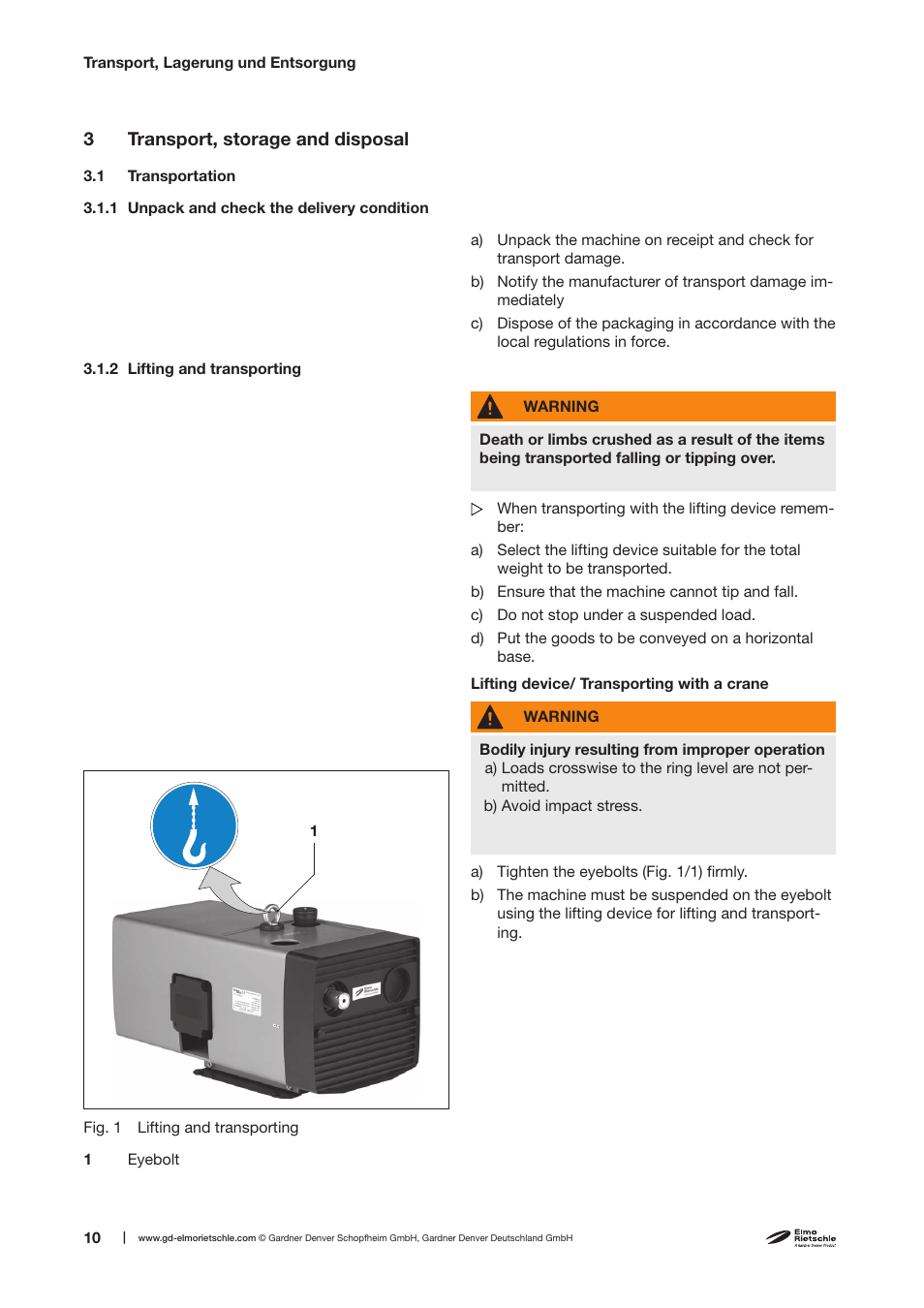 Elmo Rietschle V-VTN 16/26/41 User Manual | Page 10 / 30