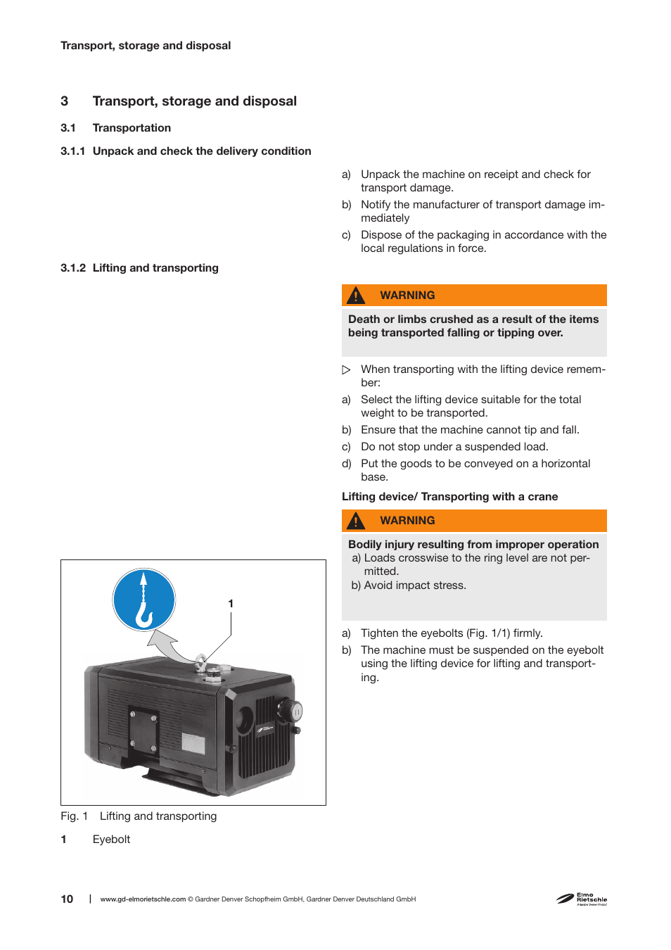 Elmo Rietschle V-DTN 6/10/15/25/40 User Manual | Page 10 / 30