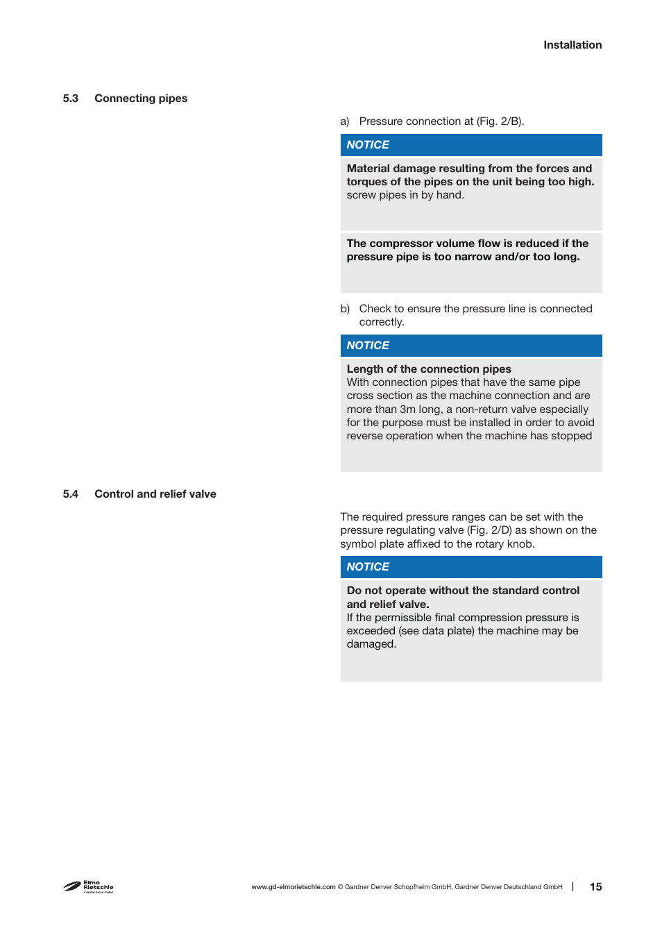 Elmo Rietschle V-DTN 6/10/15/25/40 User Manual | Page 15 / 30