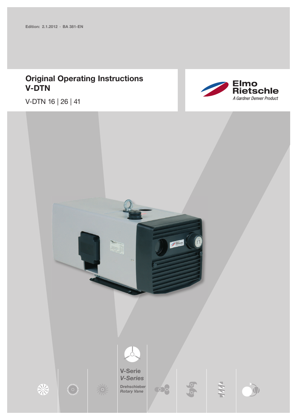 Elmo Rietschle V-DTN 16/26/41 User Manual | 30 pages