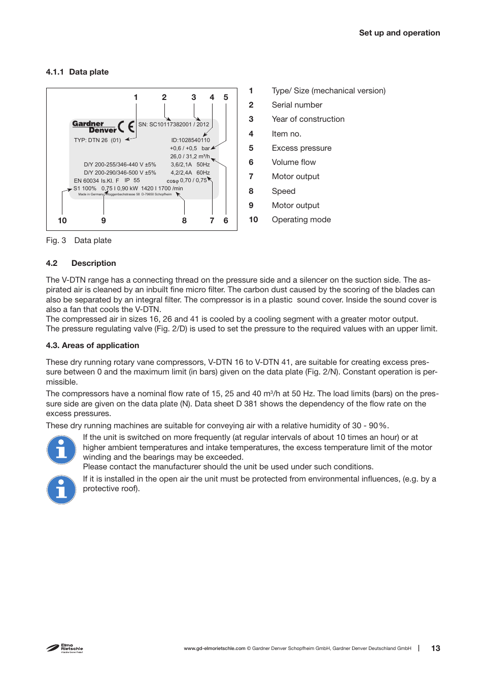 Elmo Rietschle V-DTN 16/26/41 User Manual | Page 13 / 30