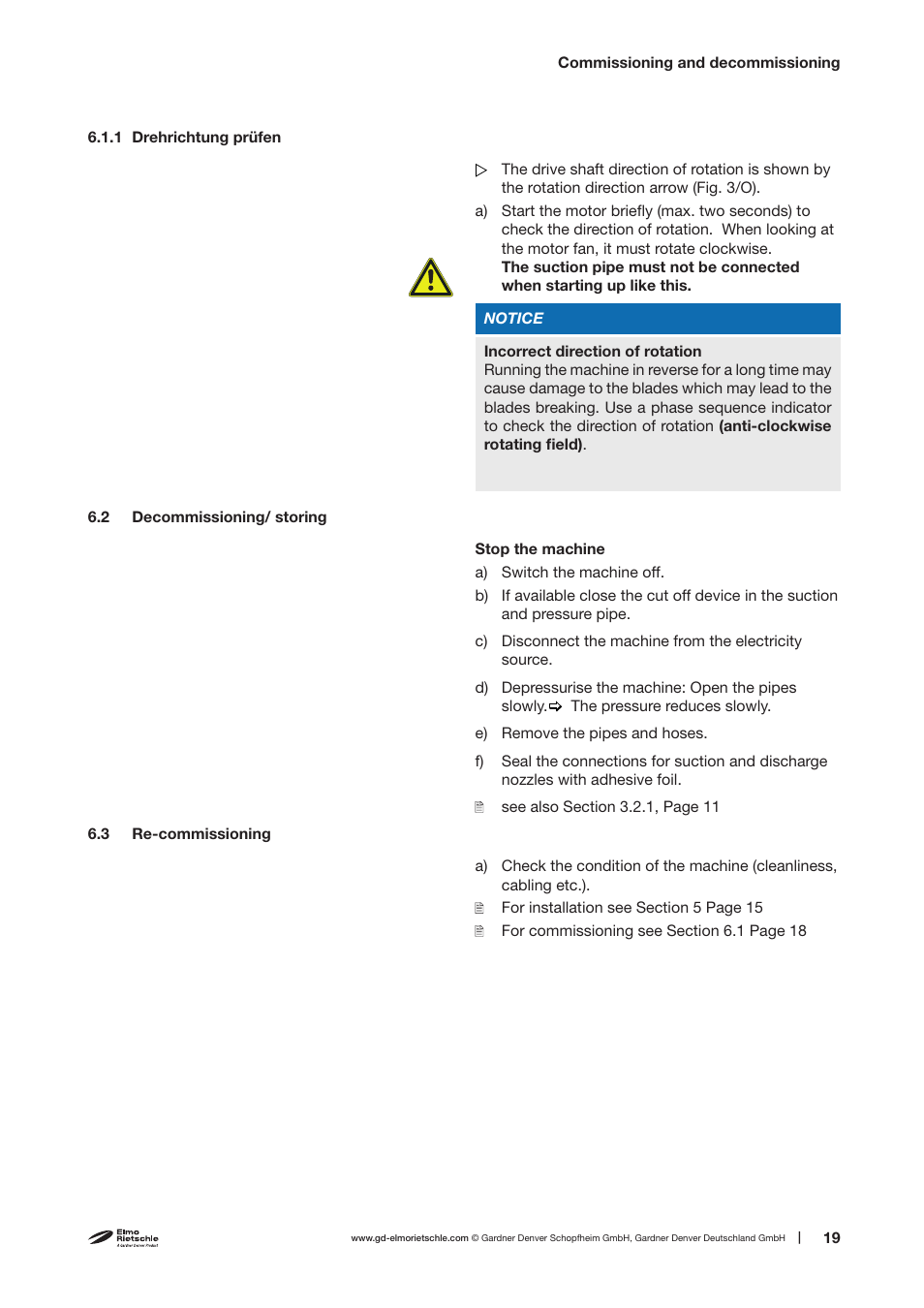 Elmo Rietschle V-KTN 16/26/41 User Manual | Page 19 / 30