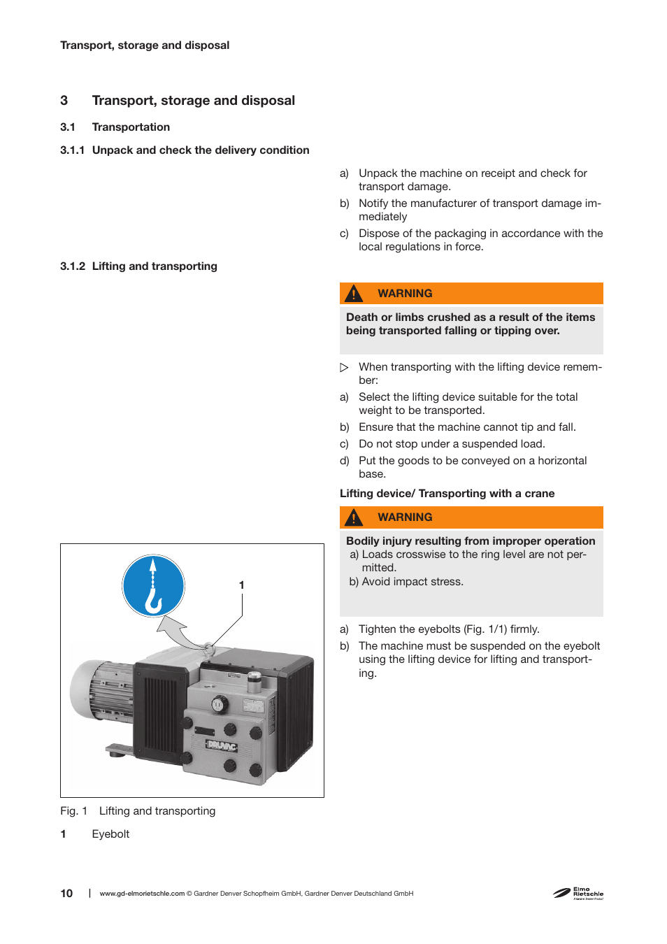 Elmo Rietschle V-VTA 60/80/100/140 User Manual | Page 10 / 32