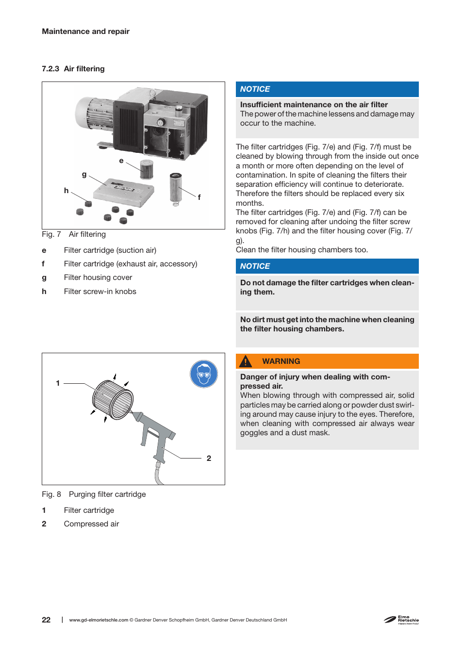 Elmo Rietschle V-VTA 60/80/100/140 User Manual | Page 22 / 32