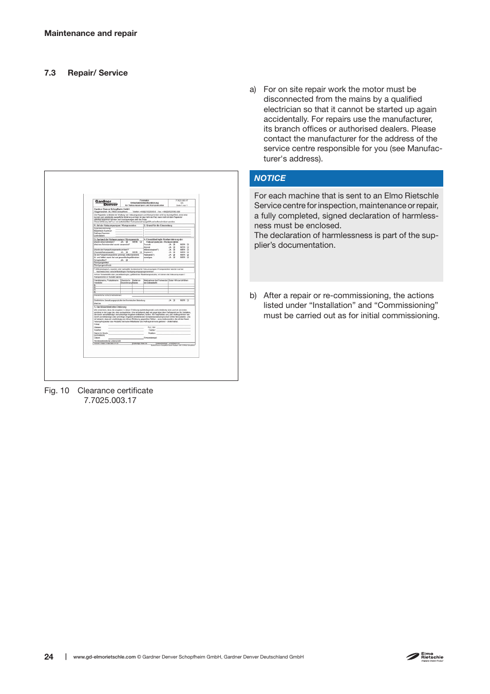 Elmo Rietschle V-VTA 60/80/100/140 User Manual | Page 24 / 32