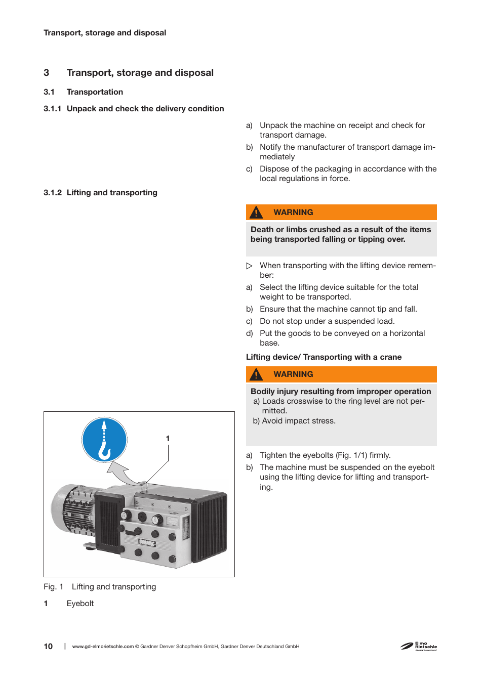 Elmo Rietschle V-KTA 80/5 User Manual | Page 10 / 32