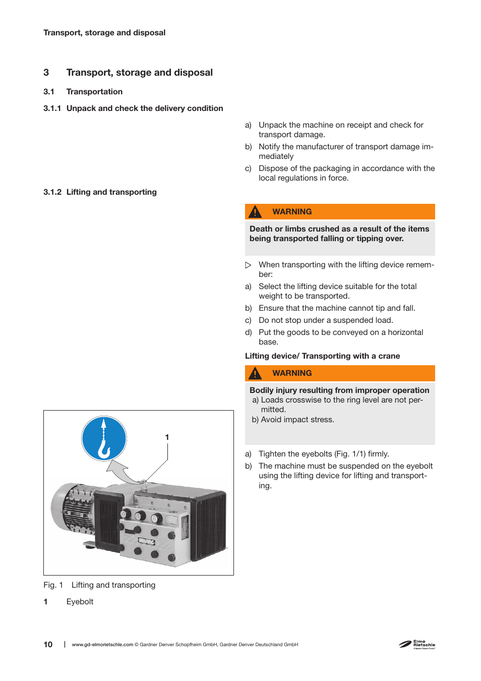Elmo Rietschle V-KTA 140/4 User Manual | Page 10 / 32