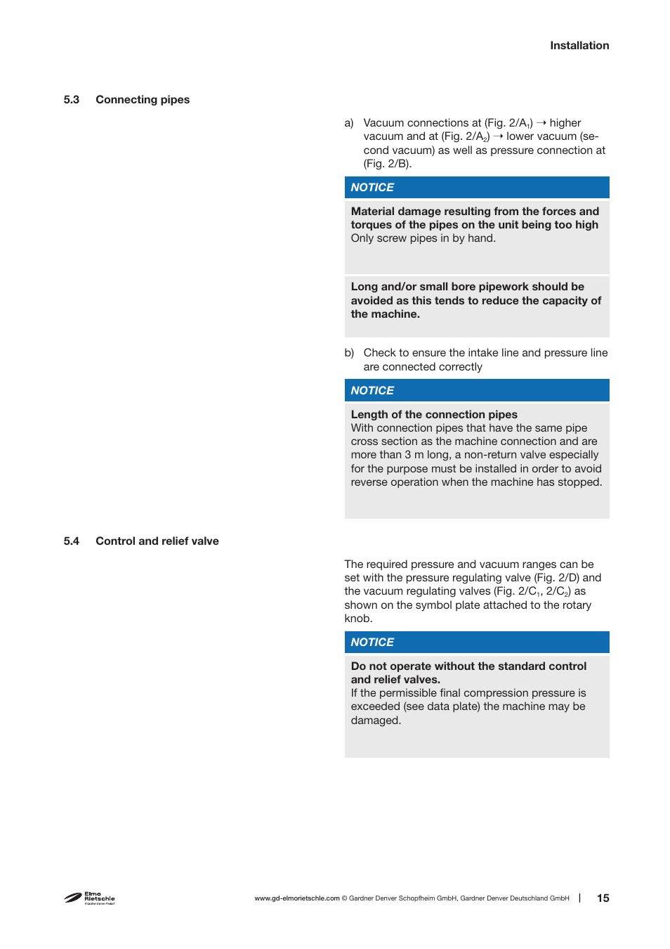 Elmo Rietschle V-KTA 140/4 User Manual | Page 15 / 32
