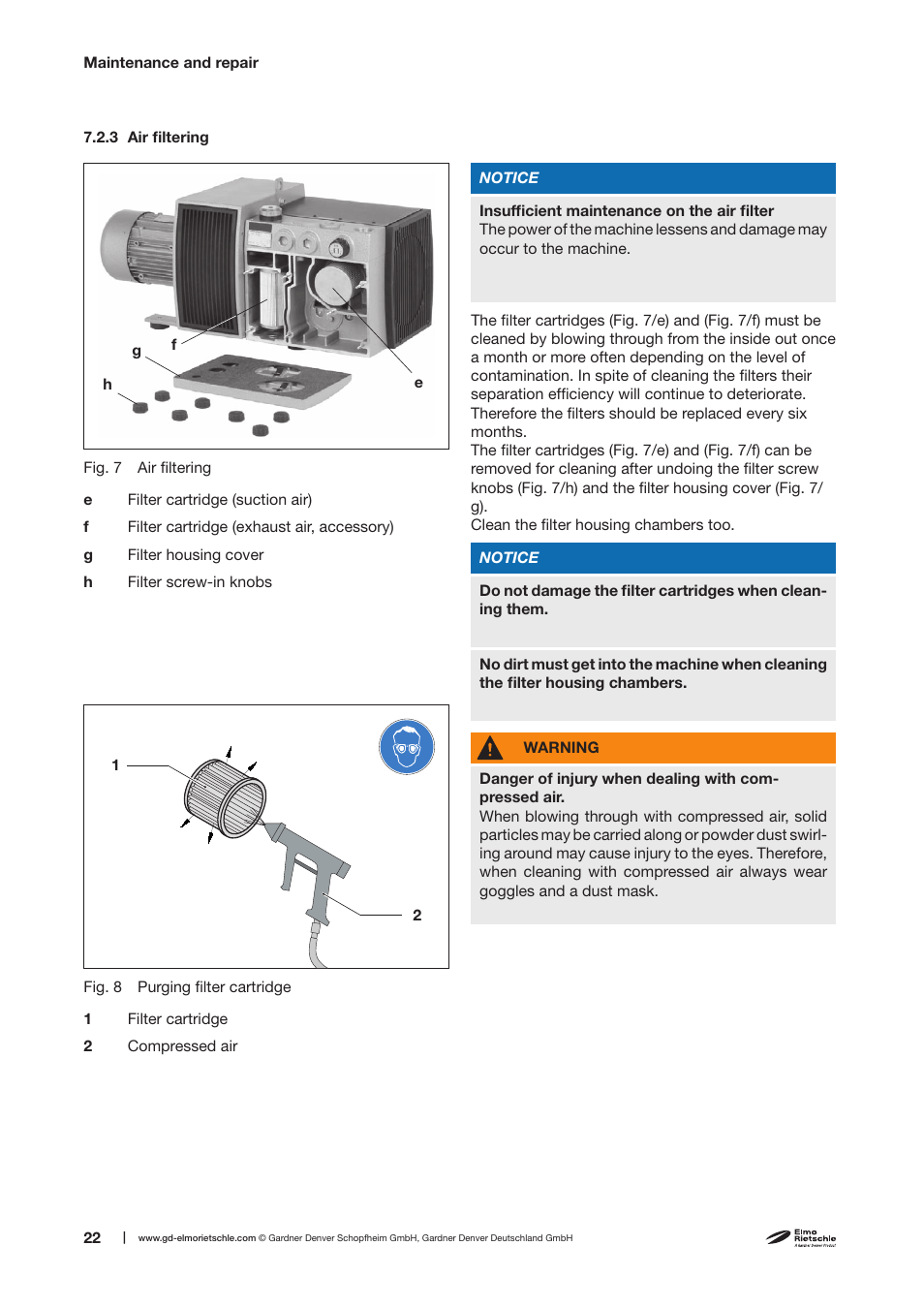 Elmo Rietschle V-VTR 100/140 User Manual | Page 22 / 32