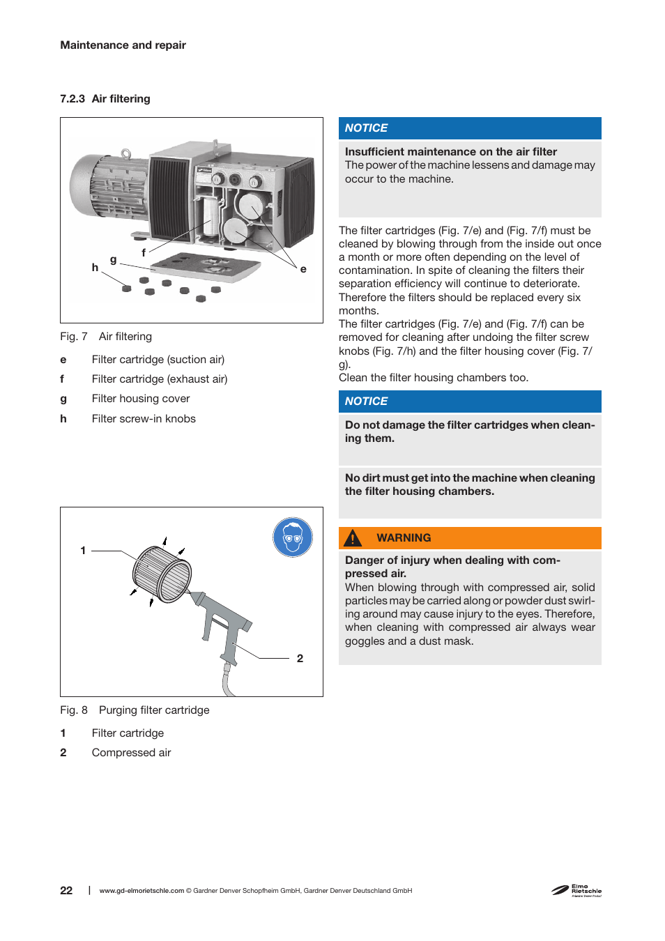 Elmo Rietschle V-KTR 100/140 User Manual | Page 22 / 32