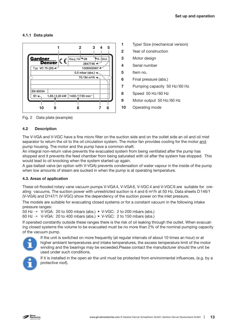 Elmo Rietschle V-VGC 4/6 User Manual | Page 13 / 30