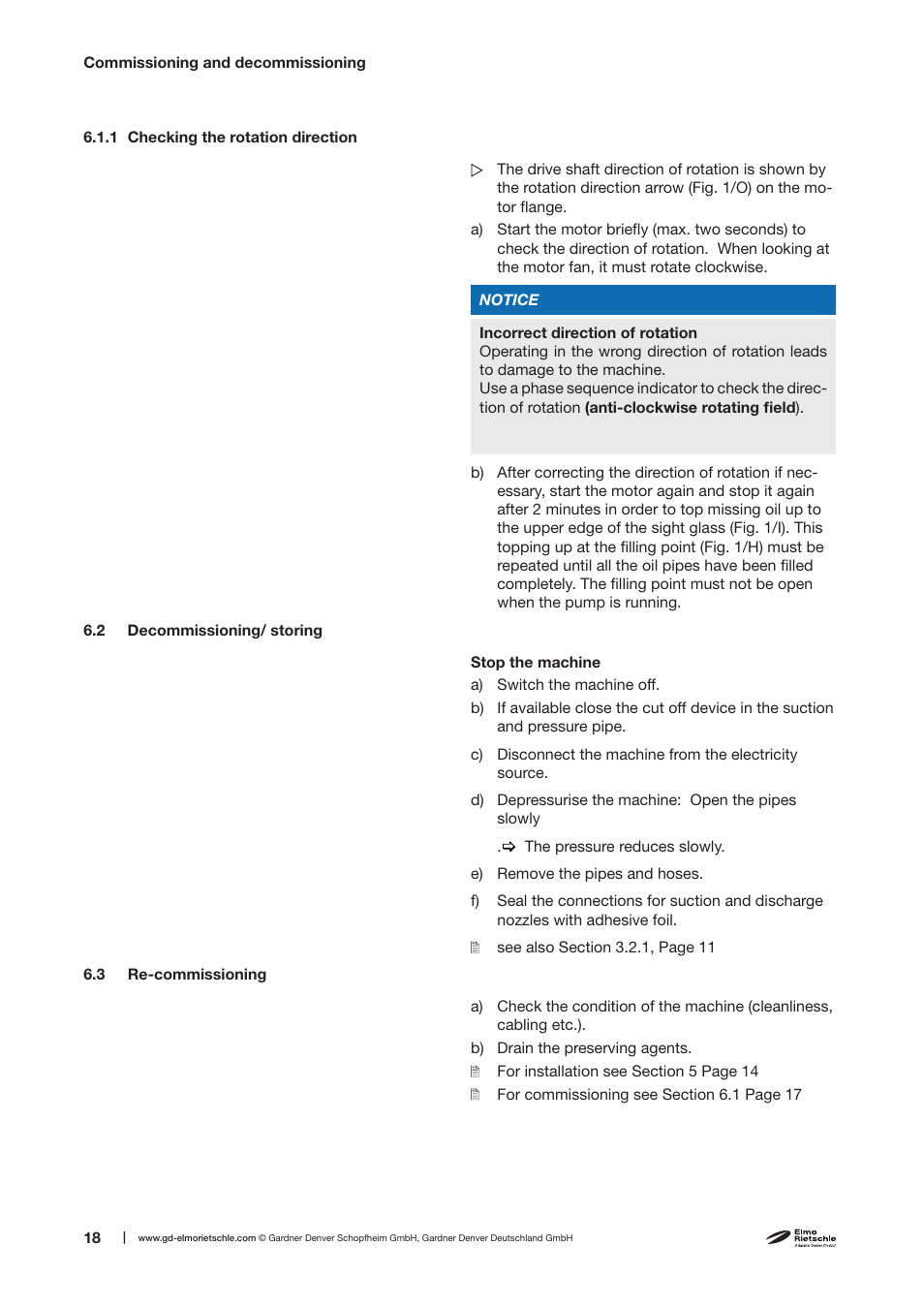 Elmo Rietschle V-VGC 4/6 User Manual | Page 18 / 30