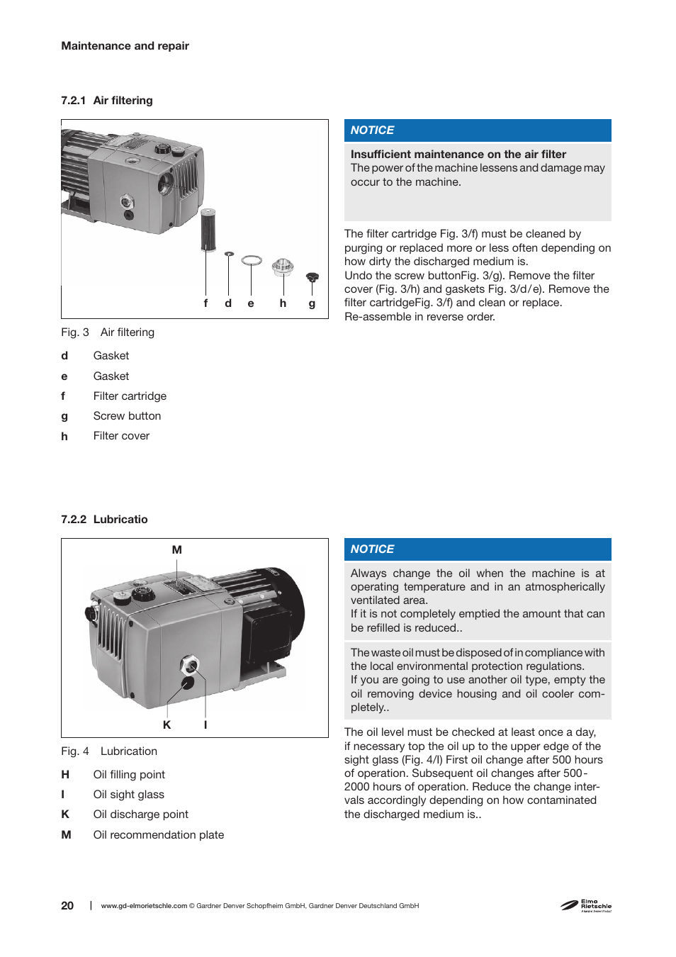 Elmo Rietschle V-VGC 4/6 User Manual | Page 20 / 30