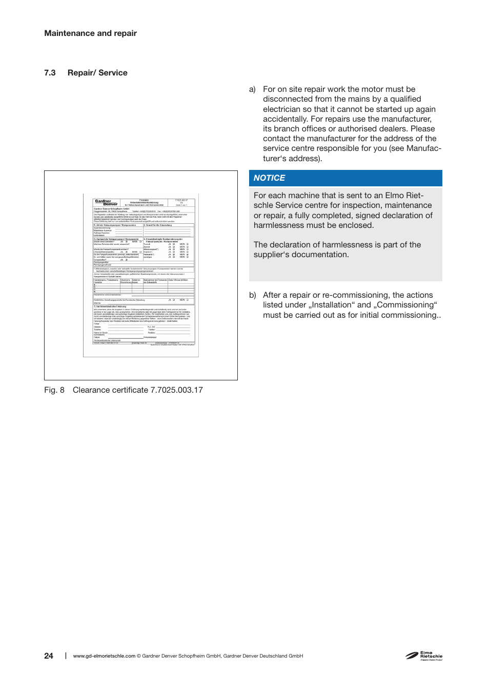 Elmo Rietschle V-VGD 10/15 User Manual | Page 24 / 32