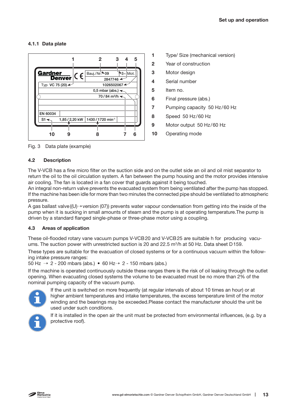 Elmo Rietschle V-VCB 20/25 User Manual | Page 13 / 32